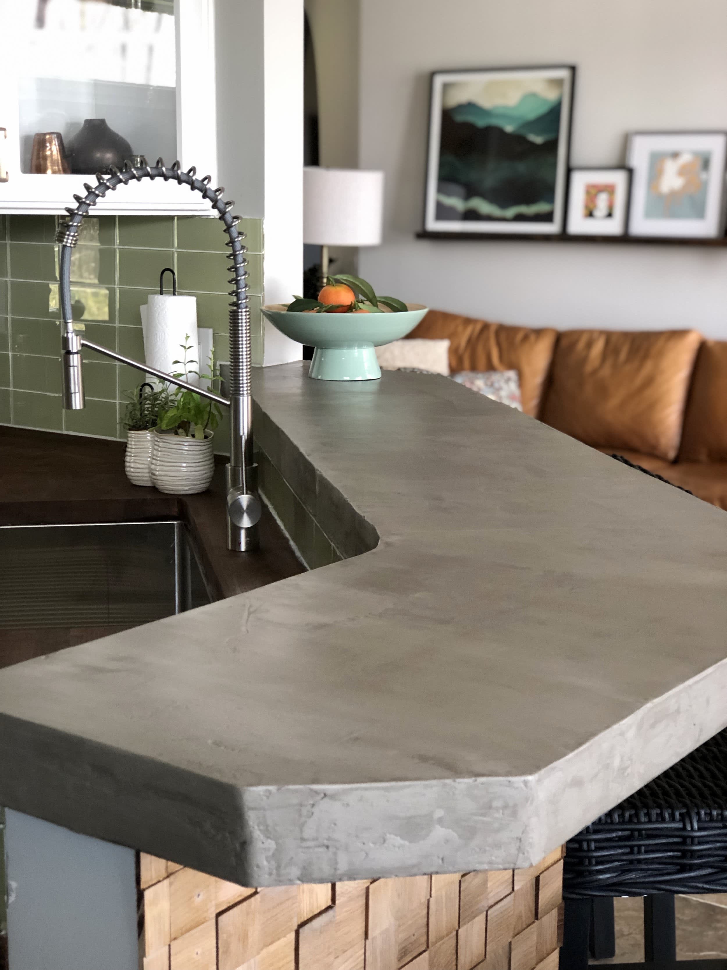 how to make laminate countertops look like concrete